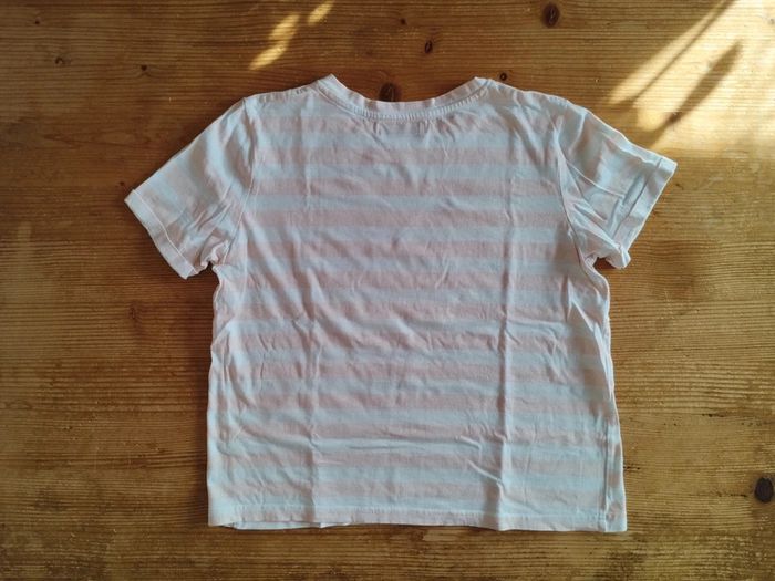 Tee-shirt rayé rose pâle & blanc – Taille S/36 – Bershka – TBE - photo numéro 5
