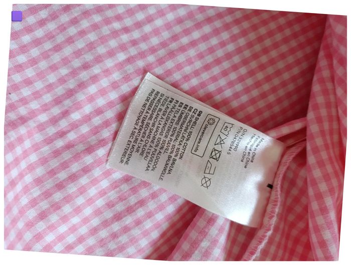 Blouse rose vichy col bardot vintage cute restaurant - photo numéro 4
