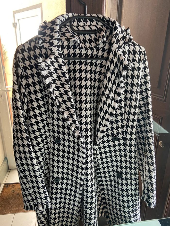Blazer long pied de poule - photo numéro 8