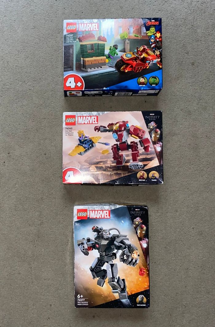 Lot X3 Lego Marvel 76263 + 76277 + 76287 NEUF