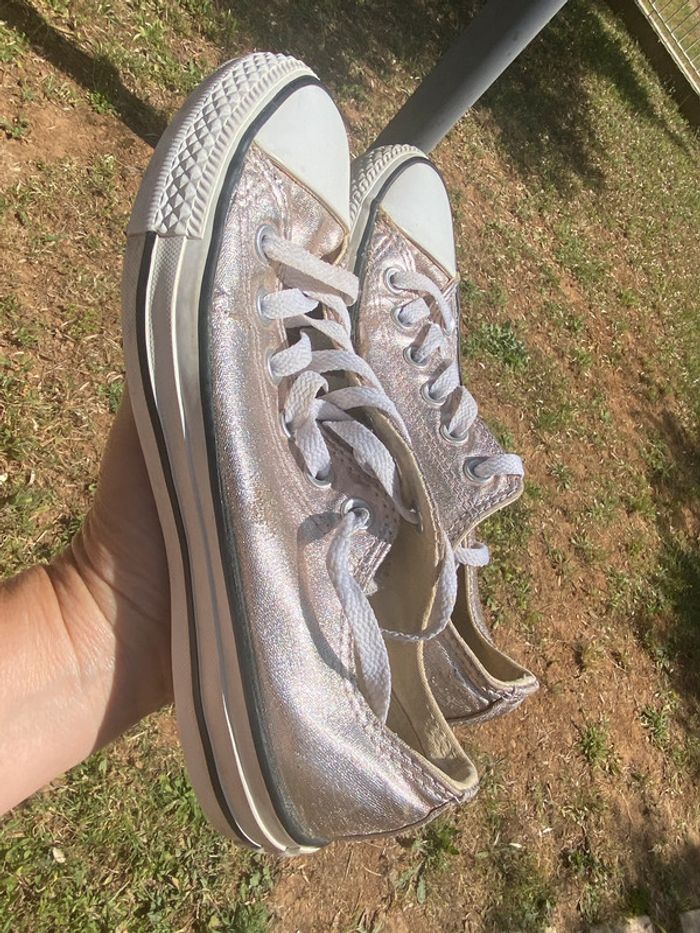 Converse argent 37 1/2 - photo numéro 3