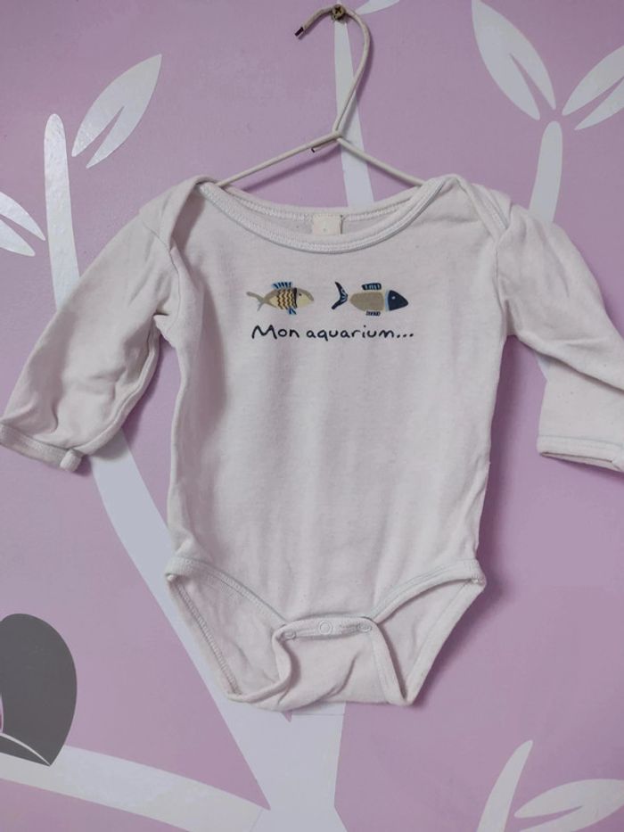 Lot de 4 body manches longues, taille 6 mois - photo numéro 7