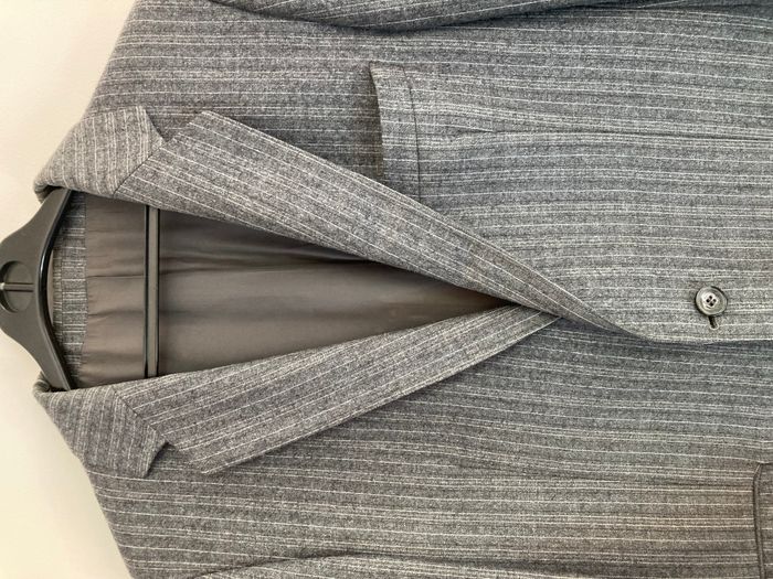 Veste costume grise pure laine vierge - photo numéro 2