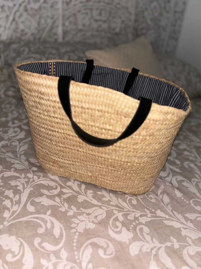 Panier double anse osier course plage - photo numéro 7