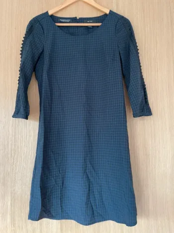 Robe bleu noir maison scotch  pied de poule