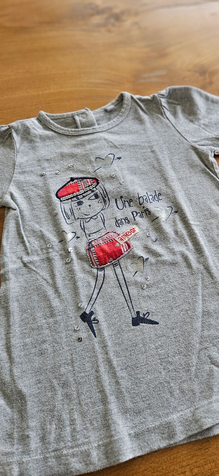 Tee-shirt manches longues bébé fille - photo numéro 2