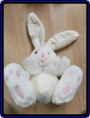 Peluche lapin blanc