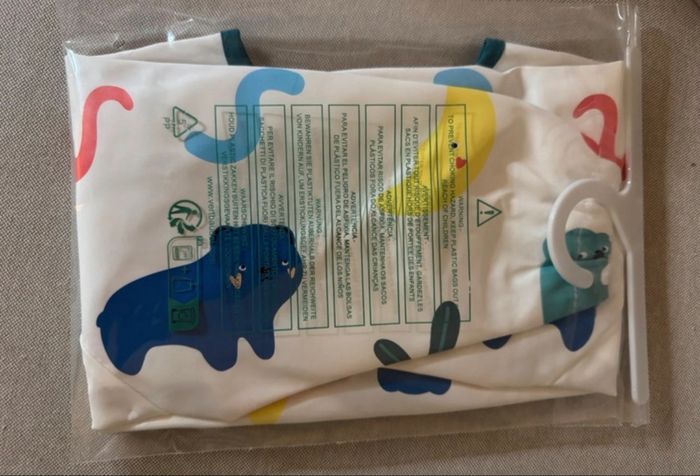 Bavoir avec manches longues multicolore neuf - photo numéro 2