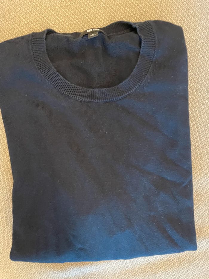 Pull Uniqlo Bleu Marine Taille M - photo numéro 4