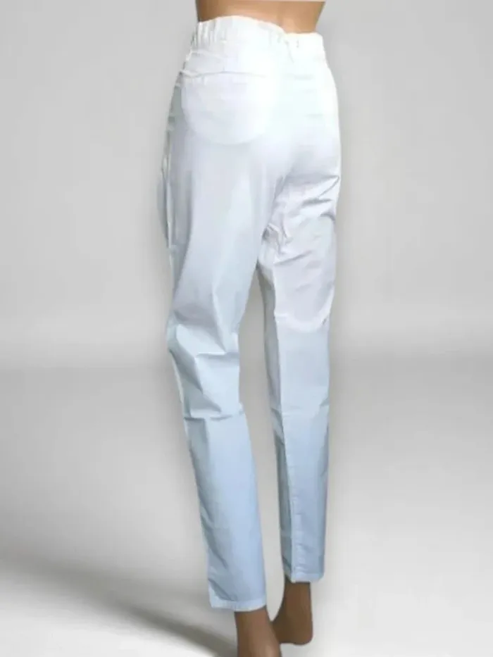 Pantalon blanc à pince coupe slim ,taille haute,extensible,marque Cimarron - photo numéro 7