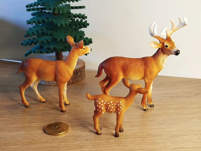 Schleich Mojo Famille cervidés figurine animal de la forêt - photo numéro 3