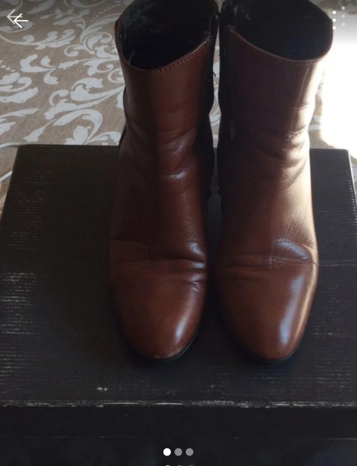 Bottines femme camel