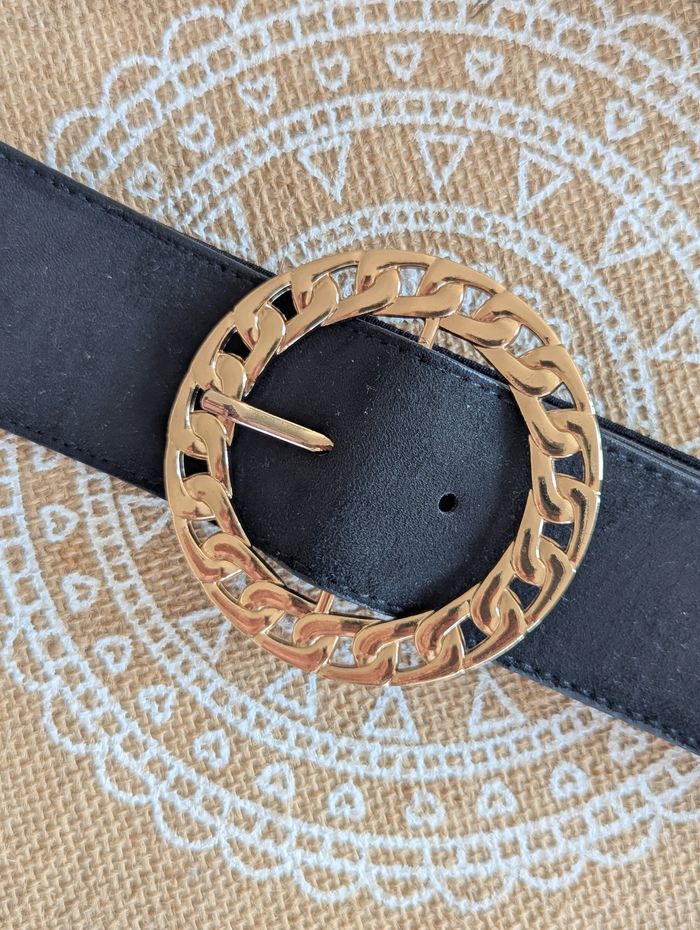 Ceinture élastique Denver noir et doré - photo numéro 3