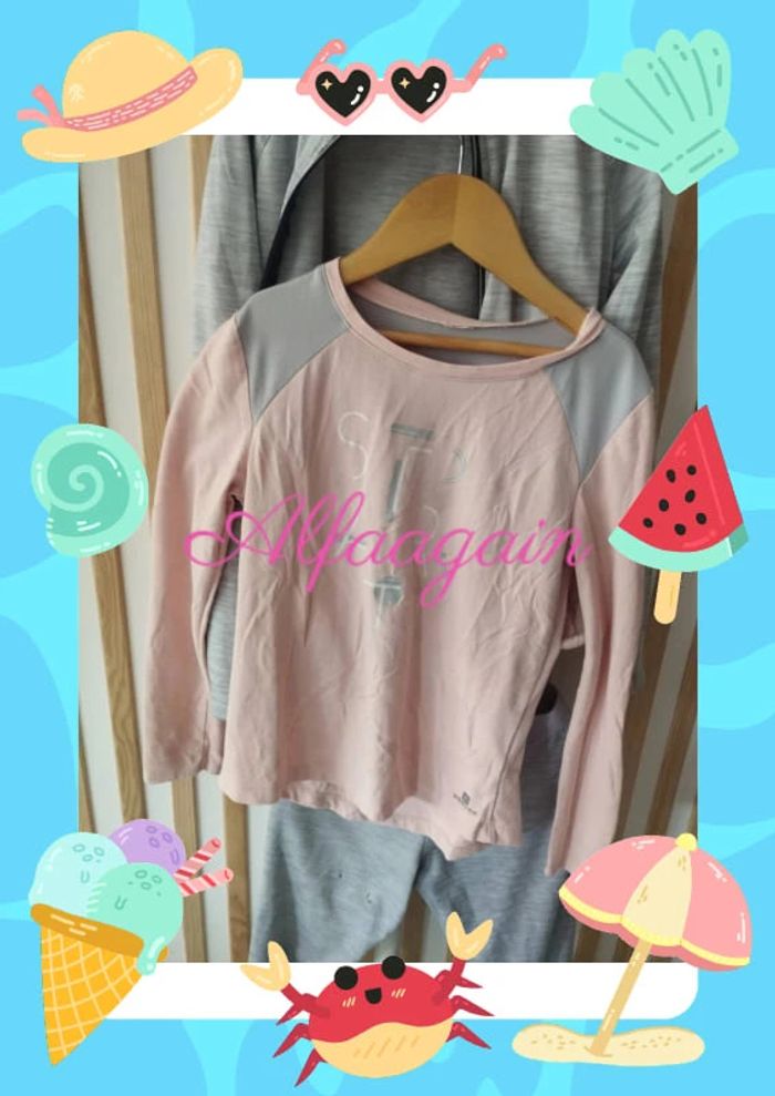 Ensemble sport kalenji rose gris 10ans - photo numéro 2