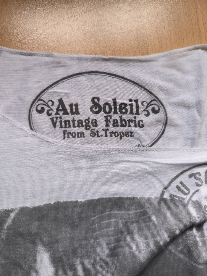 T-shirt blanc Au soleil de St Tropez taille M - photo numéro 2