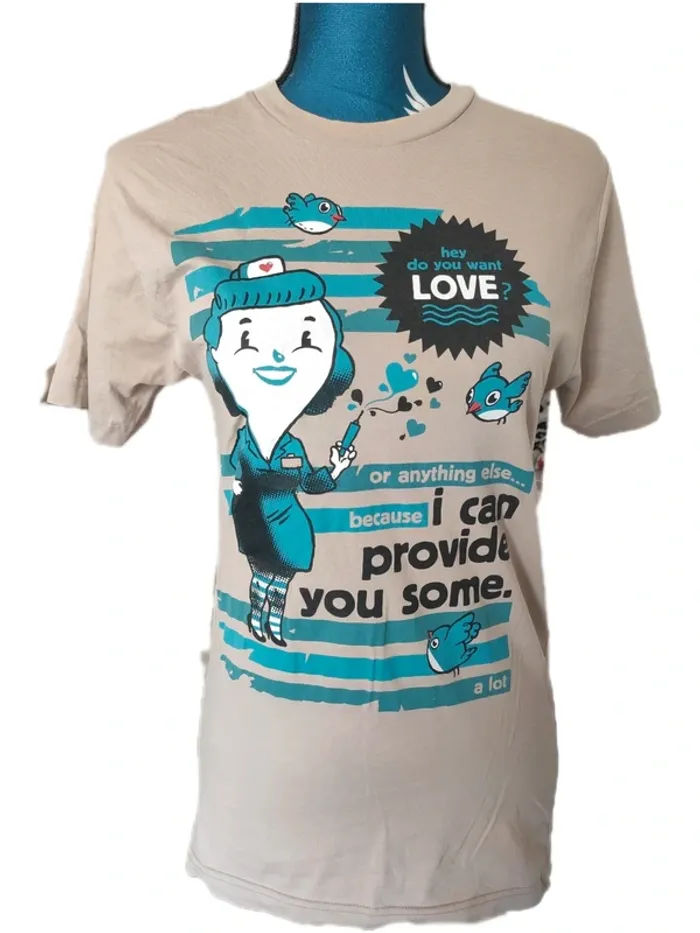 Tee-shirt à message Hey do you want love signé Frigo banjo Drop des indispensables de l'été - photo numéro 2