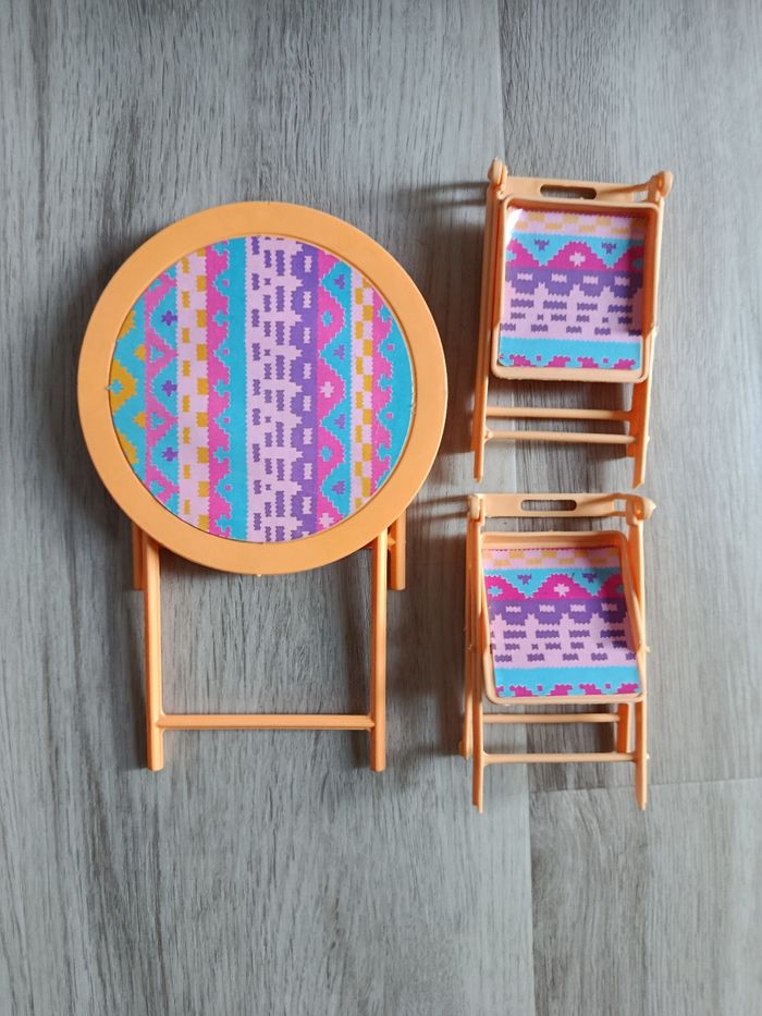 Table et chaises Barbie vintage - photo numéro 6