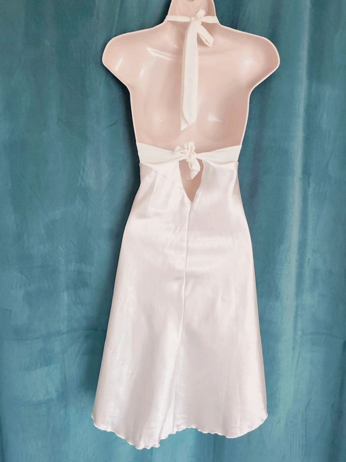 Nuisette dos nu blanc ivoire satin / B Sexy Lingerie & Fashion - 42/XL - photo numéro 7