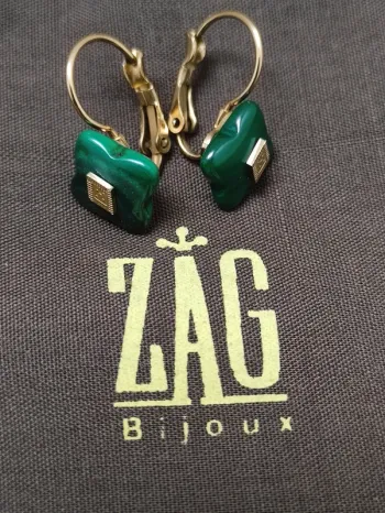 🍀 dormeuse en malachite 🌿
