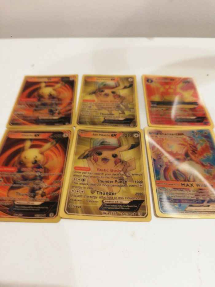 Cartes pokémons EX et DX impression lenticulaire.