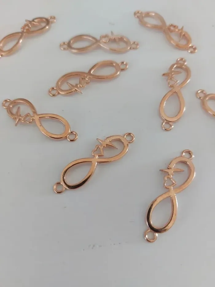 Lot de 10 infinity rose doré - photo numéro 2
