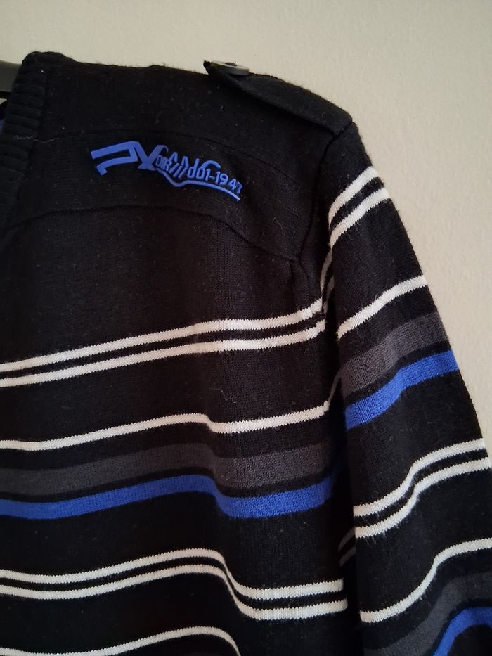 Pull rayé, col V - photo numéro 3