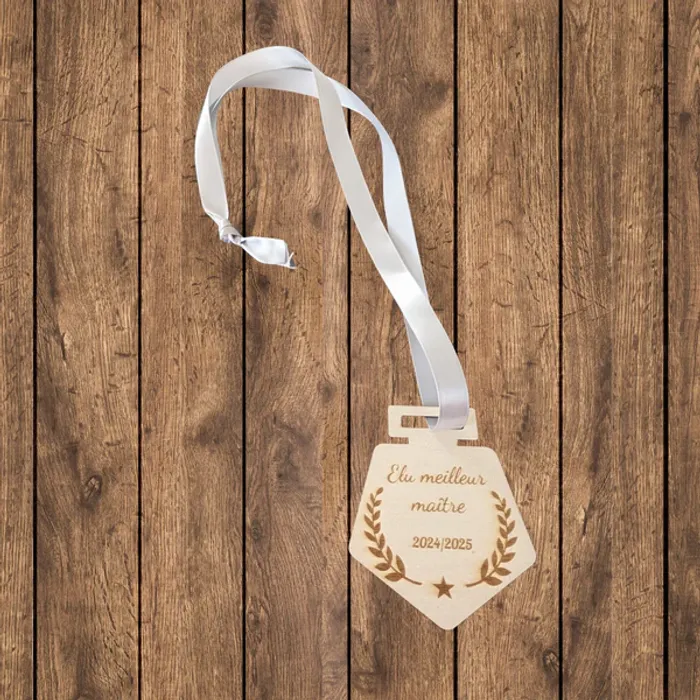 Médaille "Élu Meilleur Maître 2024/2025" – Cadeau fin d’année scolaire