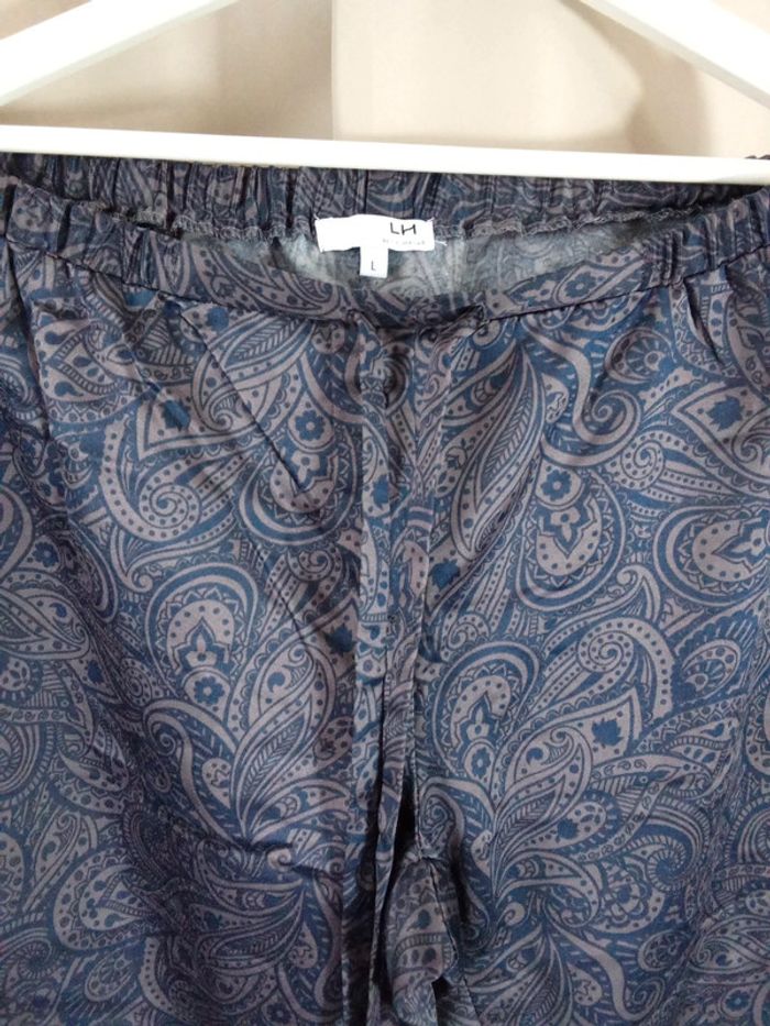 Pantalon d'intérieur style satin motif fleur la halle taille l - photo numéro 3