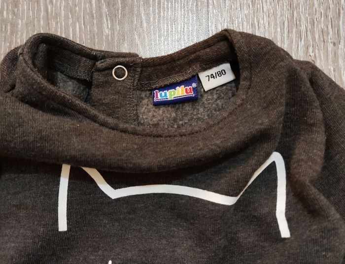 Robe chaude motif chat manches longues bébé 12 mois - photo numéro 3