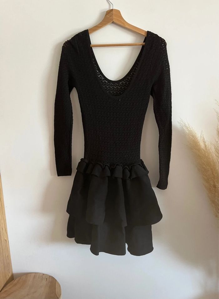 Robe noire en maille Sandro - photo numéro 5