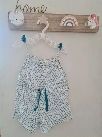 Ensemble barboteuse bébé fille été