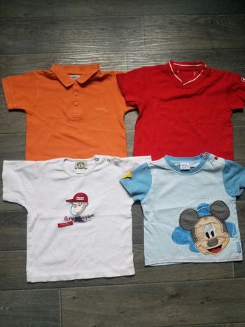 Lot de 4 t-shirts taille ans bon état 2 ans état satisfaisant