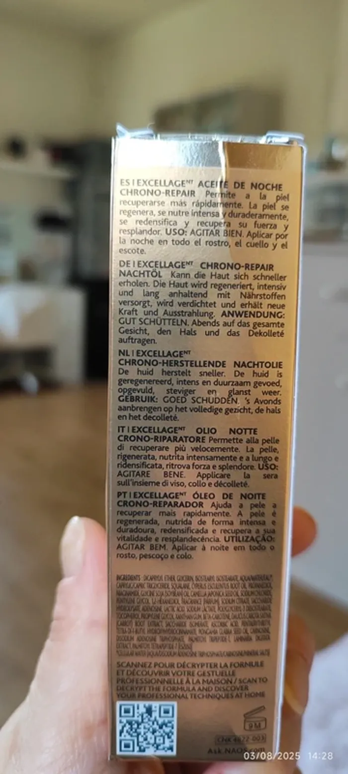 Institut Esthederm Excellage Huile de Nuit Chrono Réparatrice 30ml - photo numéro 8