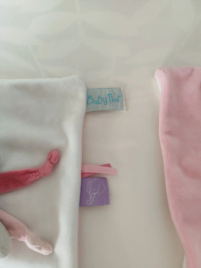 Doudou plat éléphant églantine baby nat - photo numéro 5