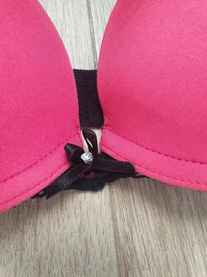 Soutien gorge rose fuchsia noir H&M - photo numéro 5