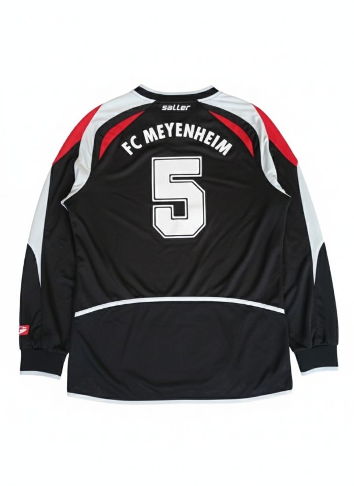 Maillot saller FC Meyenheim Taille L/XL - Noir/Rouge/Gris - Foot Vêtements Sport Vintage