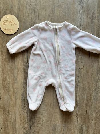 Pyjama polaire - Taille 3 mois - Fermeture ZIP