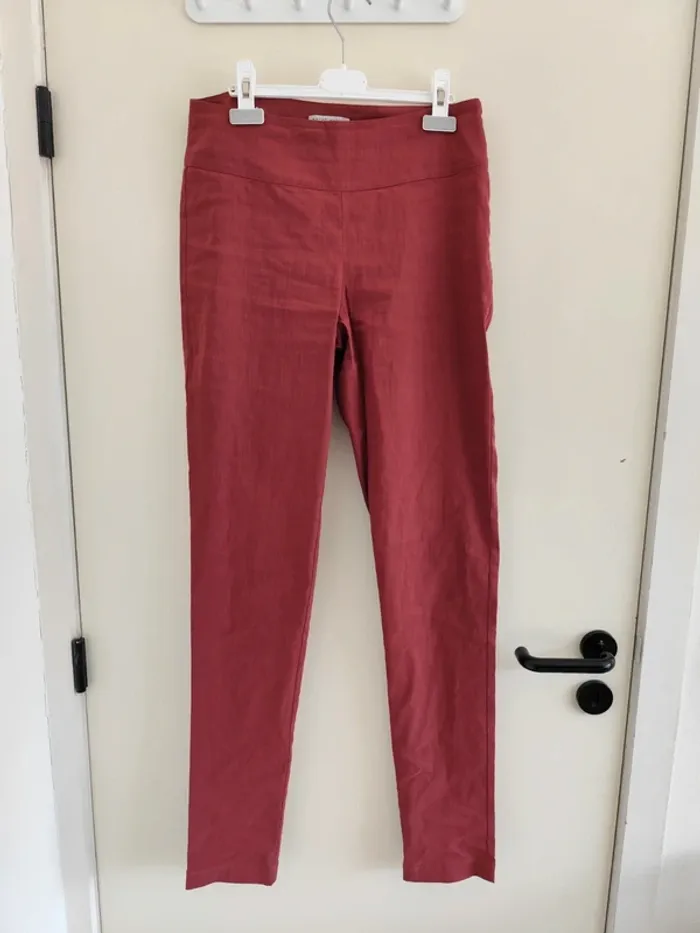 Beau pantalon Sarah Pacini couleur brique irisé 38 - photo numéro 4