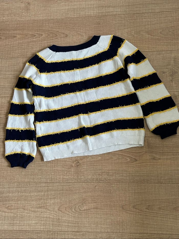 Pull blanc crème et bleu marine Teddy Smith taille S TBE - photo numéro 8