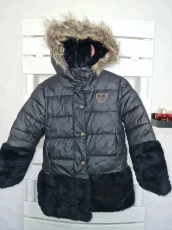 doudoune noire fourrure Orchestra