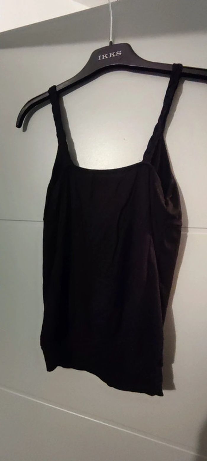 Débardeur noir à bretelles style lacets - photo numéro 3