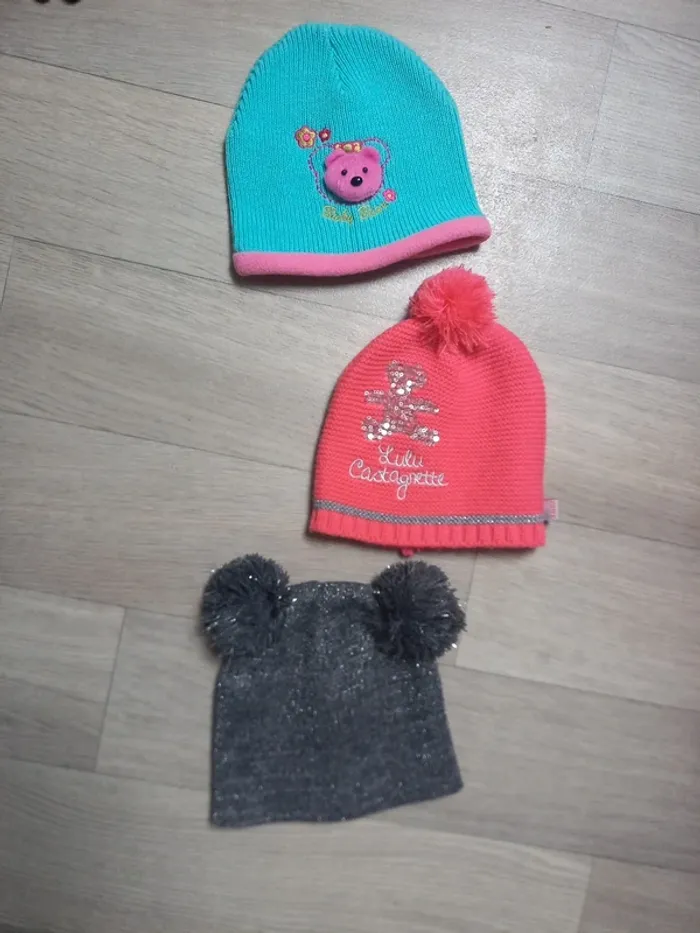 Lot de 3 bonnets bébé - photo numéro 2