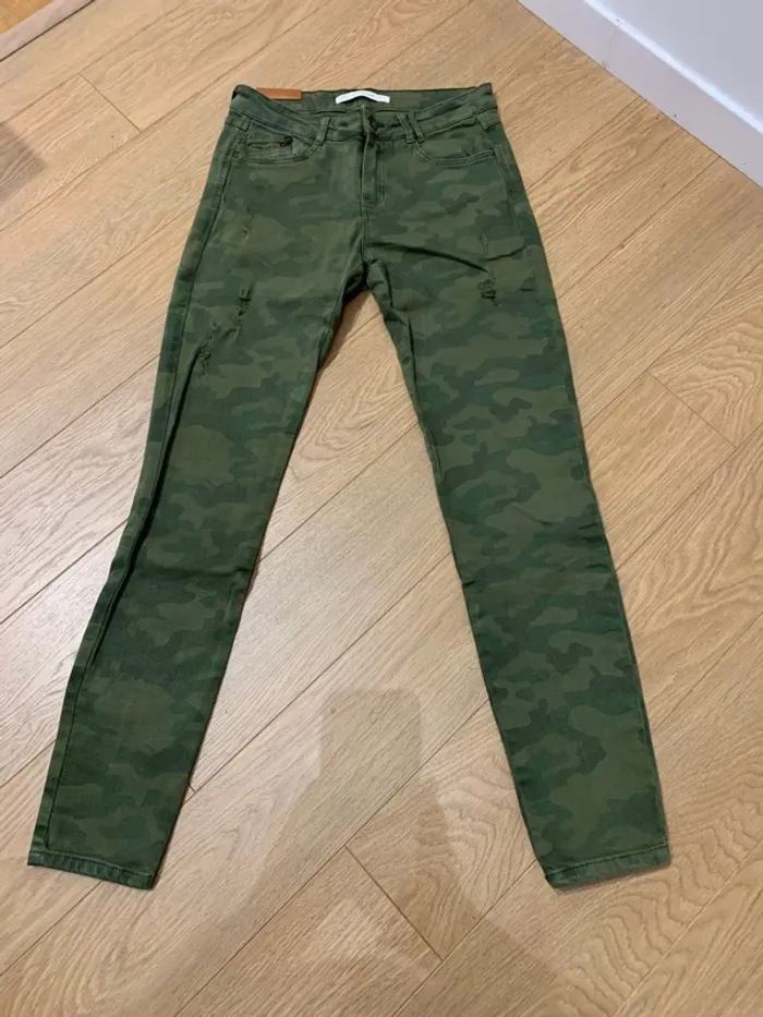 Jean Slim Zara Army neuf 🌸 S 36 - photo numéro 2