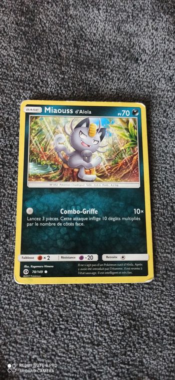 Carte pokemon miaouss 2017