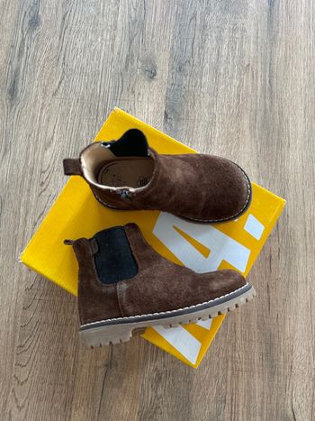 Bottines en daim marron