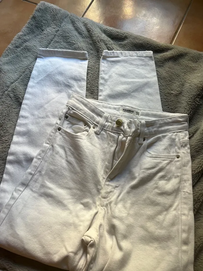 Pantalon droit blanc - taille 36 (petit) - photo numéro 2