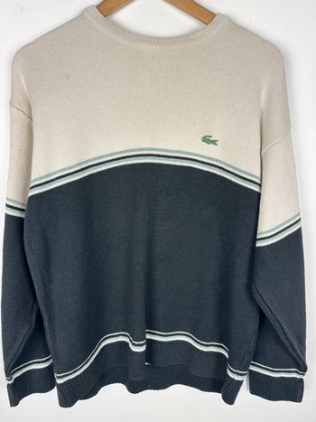 Pull bleu et blanc Lacoste vintage taille 6