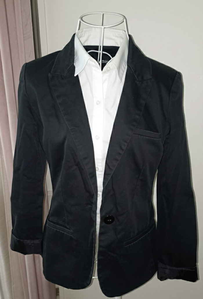 Blazer Pimkie Noir Basique Chic - Taille 36 (S) - photo numéro 5