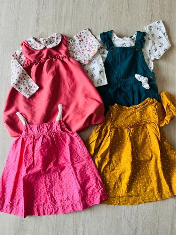 Lot de robes bébé fille multiple marque