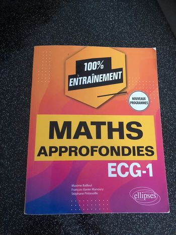 Livre ECG 1 Maths Approfondies